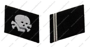 WAFFEN SS - dywizja Totenkopf - Patki na kołnierz / Kragenspiegel - SS-Sturmann
