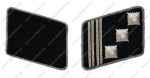 WAFFEN SS - Sicherheitsdienstes - Formacje SD  / GESTAPO - Oficerskie patki na kołnierz / Kragenspiegel - Hauptsturmfuhrer