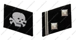 WAFFEN SS - dywizja Totenkopf - Patki na kołnierz / Kragenspiegel - SS-Hauptscharfuhrer