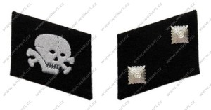 WAFFEN SS - dywizja Totenkopf - Patki na kołnierz / Kragenspiegel - SS-Oberscharfuhrer