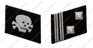 WAFFEN SS - dywizja Totenkopf - Patki na kołnierz / Kragenspiegel - SS-Sturmscharfuhrer