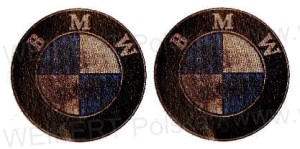 Oznaczenia na bak motocykla (lewa i prawa strona) - BMW - wersja postarzana