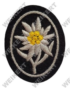 WAFFEN SS - Odznaka szarotka strzelców alpejskich / Gebirgsjäger - szara