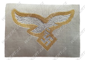 LUFTWAFFE - BeVo - orzeł na czapkę " meyerke " - No.2 - srebrny - oficerski