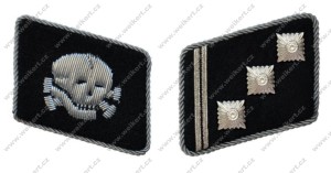 WAFFEN SS - dywizja Totenkopf - Oficerskie patki na kołnierz / Kragenspiegel - ver.1 - obersturmfuhrer