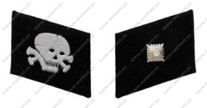 WAFFEN SS - dywizja Totenkopf - Patki na kołnierz / Kragenspiegel - SS-Unterscharfuhrer