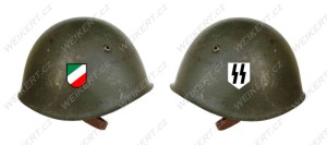 Obtisky na italské přilby - italian ss volunteers