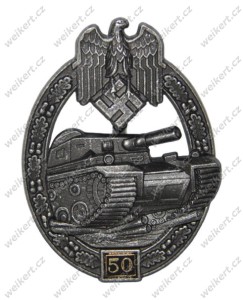 Pancerna odznaka szturmowa z liczbą operacji - postarzana  - 50 szturmów