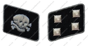 WAFFEN SS - dywizja Totenkopf - Oficerskie patki na kołnierz / Kragenspiegel - ver.1 - sturmbannfuhrer