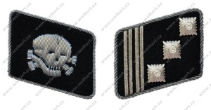 WAFFEN SS - dywizja Totenkopf - Oficerskie patki na kołnierz / Kragenspiegel- ver.1 - hauptsturmfuhrer