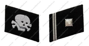 WAFFEN SS - dywizja Totenkopf - Patki na kołnierz / Kragenspiegel - SS-Scharfuhrer