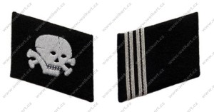 WAFFEN SS - dywizja Totenkopf - Patki na kołnierz / Kragenspiegel - SS-Rottenfuhrer